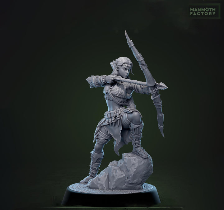 Female Elf Gloom Stalker Ranger Assassin Rogue Unpainted | 5 Sizes/Scale | Resin Dungeons and Dragons