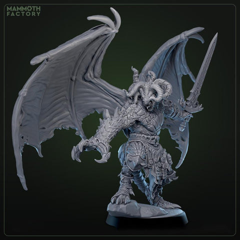 Dragonborn Paladin, Ranger, Fighter, Wings Sword | 28mm,32mm,54mm, 75mm, 100mm Scale Resin Miniature | Dungeons & Dragons DnD 5e Pathfinder