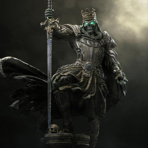 Death Knight Undead Lich Monster Unpainted Miniature | 28mm, 32mm, 54mm,75mm, 100mm Scales | Dungeons & Dragons Pathfinder | NERIKSON