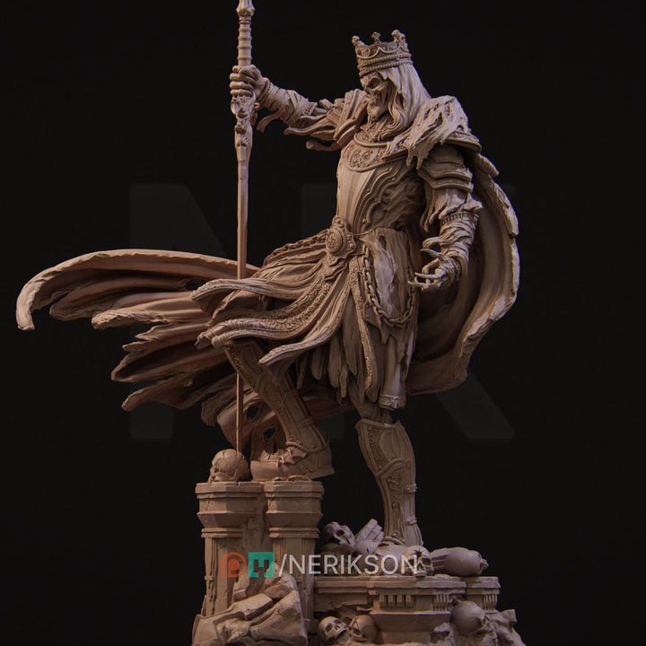 Death Knight Undead Lich Monster Unpainted Miniature | 28mm, 32mm, 54mm,75mm, 100mm Scales | Dungeons &amp; Dragons Pathfinder | NERIKSON