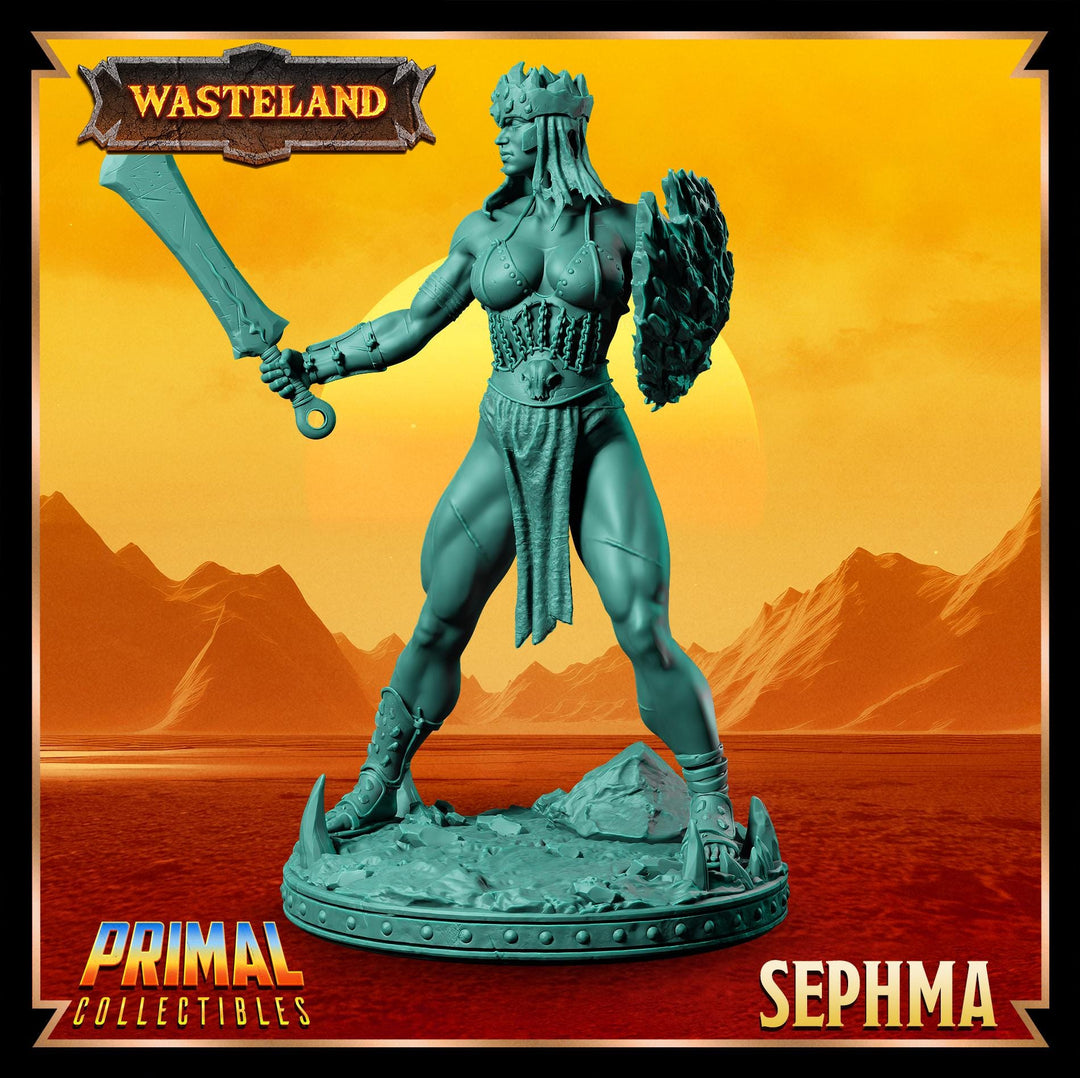 Human Female Fighter, Gladiator, Barbarian, PC / NPC Unpainted D&amp;D 5e | 28mm,32mm,54mm,75mm,100mm Scales Dungeons and Dragons | Pathfinder