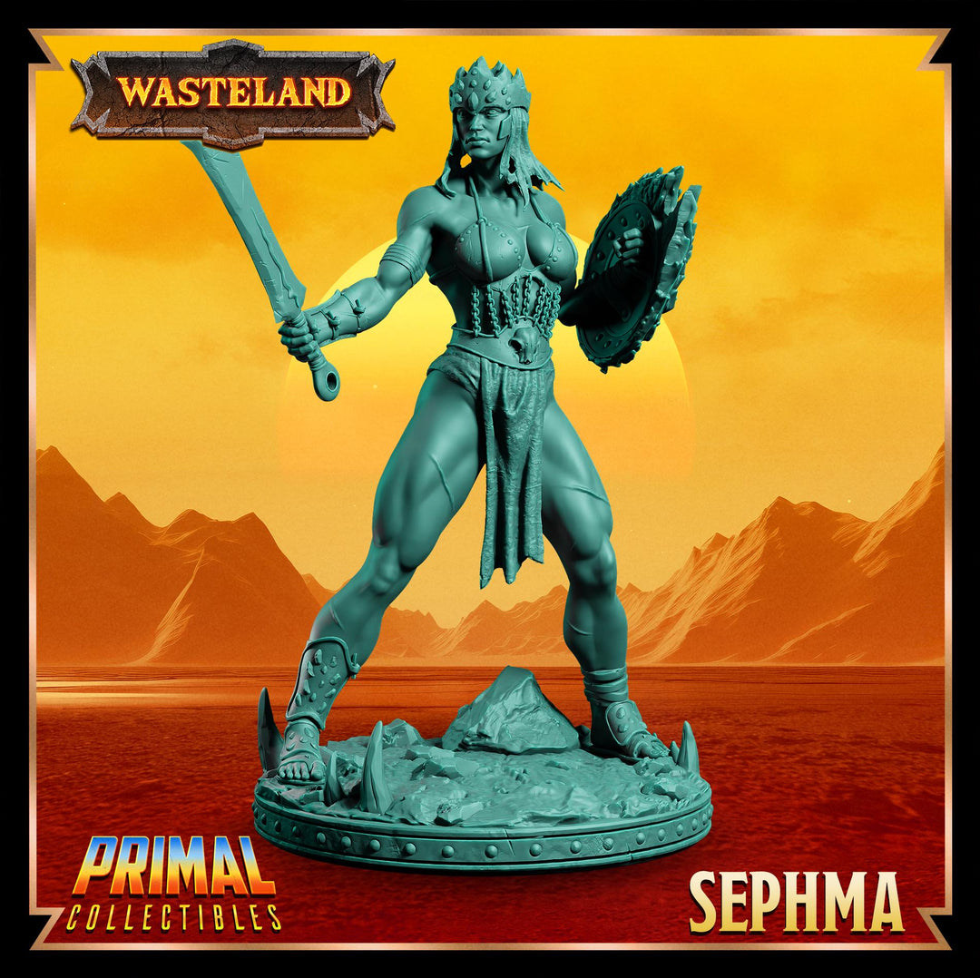Human Female Fighter, Gladiator, Barbarian, PC / NPC Unpainted D&amp;D 5e | 28mm,32mm,54mm,75mm,100mm Scales Dungeons and Dragons | Pathfinder
