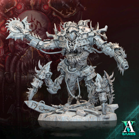 Sci-Fi Chaos Daemon Prince Mech Miniature | 50mm, 65mm, 80mm, 130mm BASE SIZES | Resin Unpainted |
