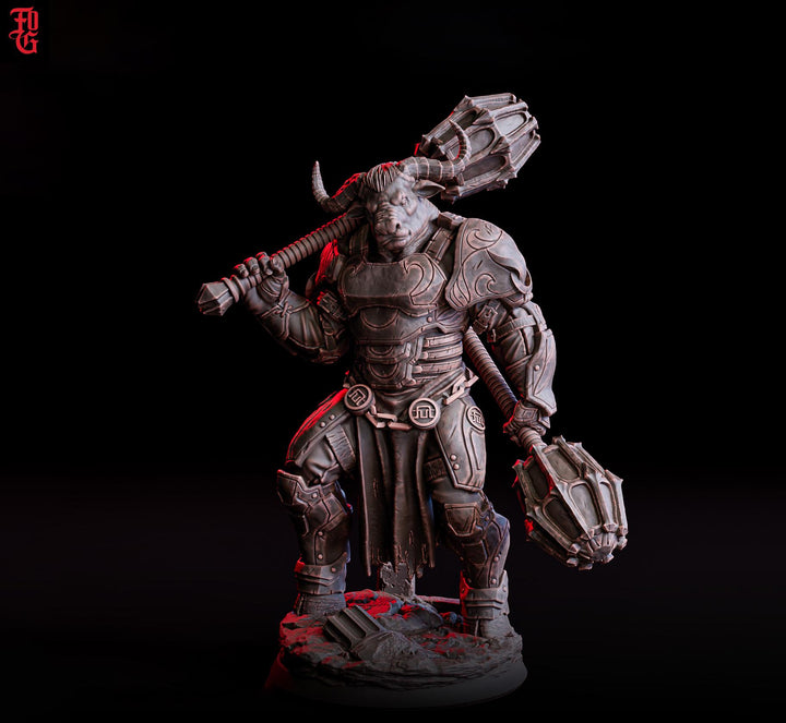 Minotaur Warlord, Fighter, PC / NPC Monster | 28mm, 32mm,54mm,75mm, 100mm Scale Resin Miniature | D&amp;D 5e | Pathfinder | Dungeons n Dragons