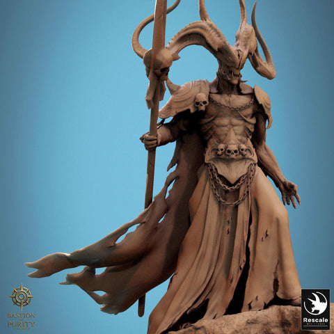 Greater Devil -Horned Devil, Herald Daemon Lord | 4 sizes: 40mm,50mm,60mm,75mm Base | Out of the Abyss |Dungeons & Dragons 5e | TPG Wargames