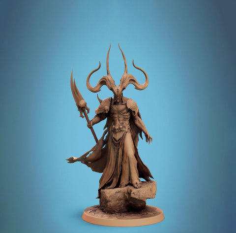 Greater Devil -Horned Devil, Herald Daemon Lord | 4 sizes: 40mm,50mm,60mm,75mm Base | Out of the Abyss |Dungeons & Dragons 5e | TPG Wargames