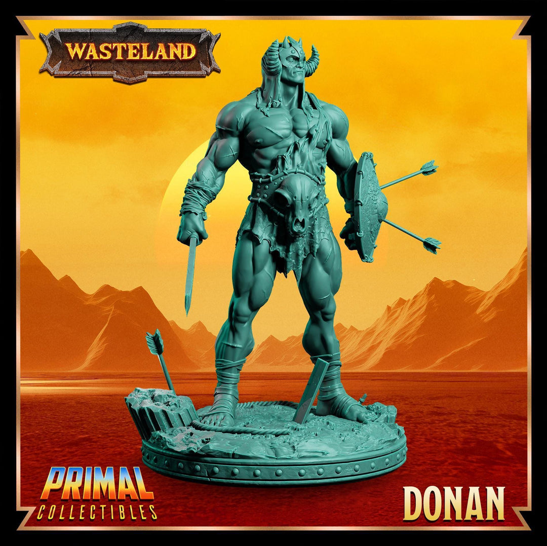Legendary Barbarian with Sword and Shield | 28mm,32mm,54mm,75mm, 100mm Scale | Resin figurine Statue Miniature | Dungeons &amp; Dragons 5e |