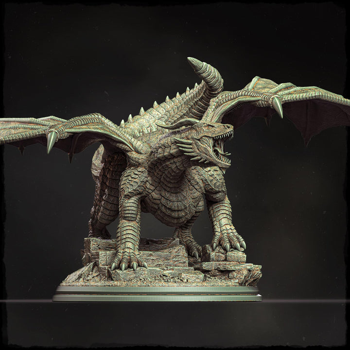 Chromatic Great Wyrm Dragon (4 sizes) D&amp;D Miniature | 215mm Long, 200mm Wing Span | Resin Dragon Statue Figurine | Dungeons and Dragons 5e