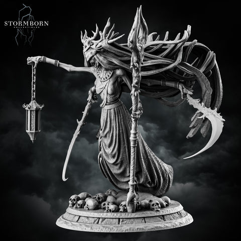 Undead Banshee Queen, Wraith Unpainted | 28mm, 32mm,54mm, 75mm ,100mm Scale Resin Miniature | Dungeons and Dragons 5e | Pathfinder