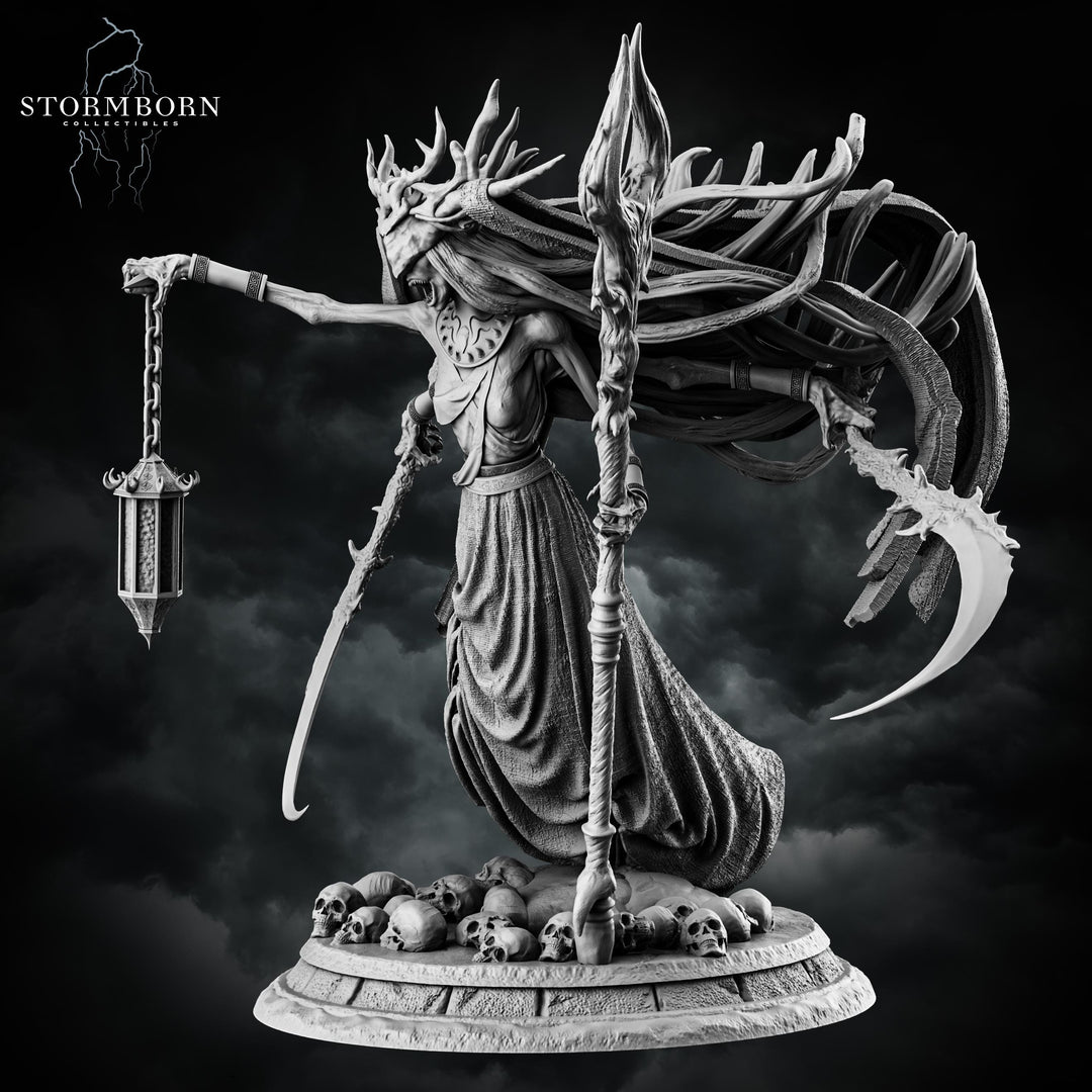 Undead Banshee Queen, Wraith Unpainted | 28mm, 32mm,54mm, 75mm ,100mm Scale Resin Miniature | Dungeons and Dragons 5e | Pathfinder