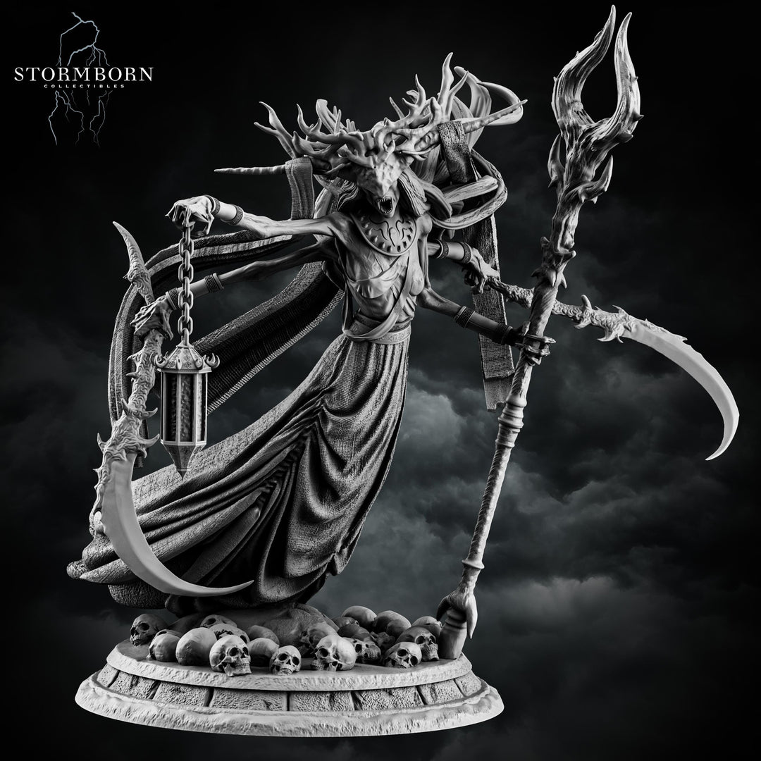 Undead Banshee Queen, Wraith Unpainted | 28mm, 32mm,54mm, 75mm ,100mm Scale Resin Miniature | Dungeons and Dragons 5e | Pathfinder