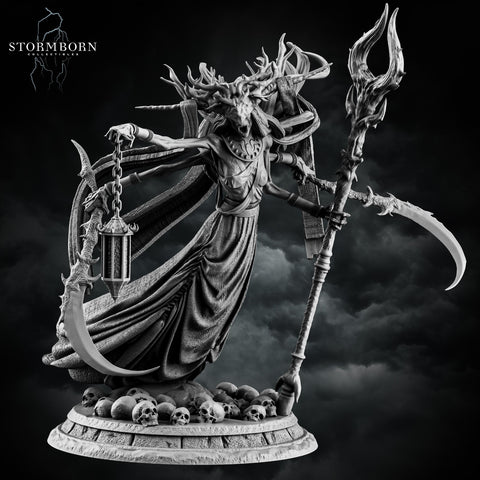 Undead Banshee Queen, Wraith Unpainted | 28mm, 32mm,54mm, 75mm ,100mm Scale Resin Miniature | Dungeons and Dragons 5e | Pathfinder