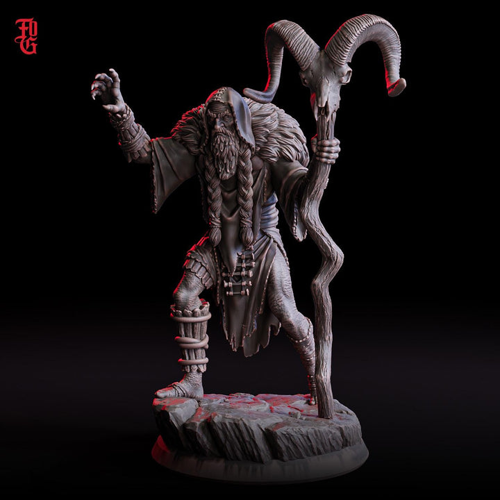 Circle of the Moon Druid, Cleric PC NPC | Resin Miniature 28mm,32mm,54mm,75mm,100mm Scale | Dungeons and Dragons 5e, Pathfinder |