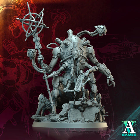 Sci-Fi Tech Cyborg Inquisitor Mech Miniature (2 sizes ) | 53mmx32mm & 108x70mm BASE SIZES | Resin Unpainted |