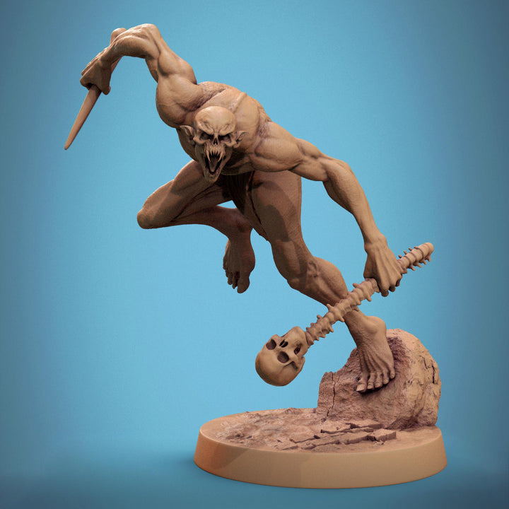 Ghoul Ghasts Undead Monster | Unpainted miniature DnD | 28mm, 32mm, 54mm, 75mm,100mm | Pathfinder | Rescale Miniatures
