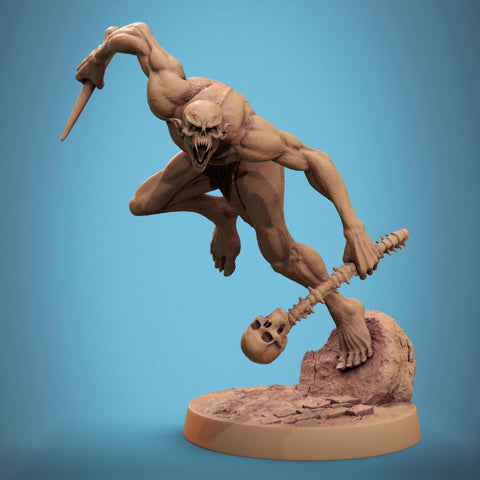 Ghoul Ghasts Undead Monster | Unpainted miniature DnD | 28mm, 32mm, 54mm, 75mm,100mm | Pathfinder | Rescale Miniatures