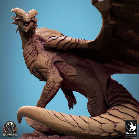 Legendary Dragon (4 sizes) D&D Miniature | 245mm Wing Span, 130mm Height | Resin Figurine | Dungeons and Dragons 5e Pathfinder | Great gift