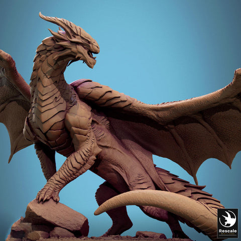 Legendary Dragon (4 sizes) D&D Miniature | 245mm Wing Span, 130mm Height | Resin Figurine | Dungeons and Dragons 5e Pathfinder | Great gift