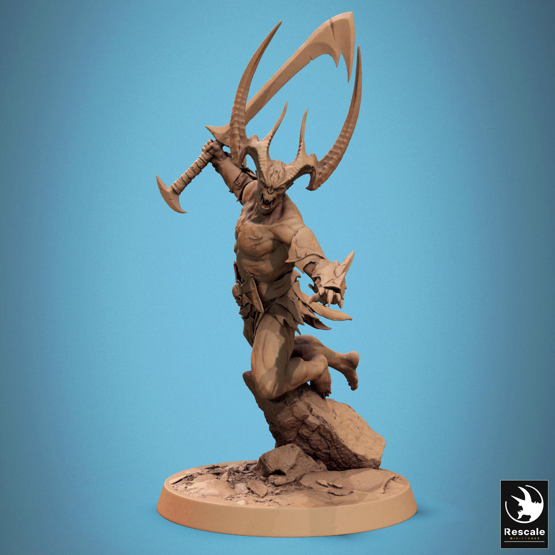 Chaos Fiend Demon, Daemon, Devils, Eldritch Horror, DnD Unpainted Miniature| 28mm proxy size,32mm ,54mm,75mm,100mm Scales Dungeons &amp; Dragons