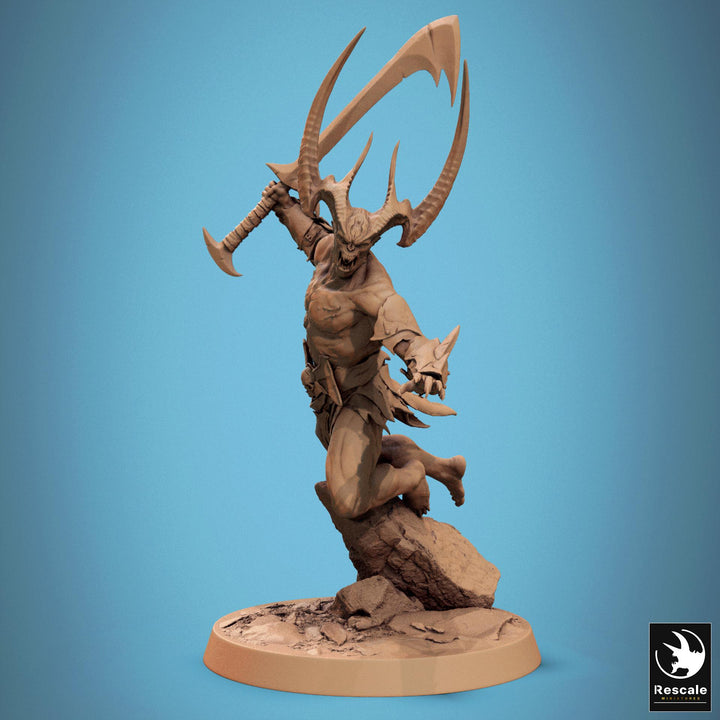 Chaos Fiend Demon, Daemon, Devils, Eldritch Horror, DnD Unpainted Miniature| 28mm proxy size,32mm ,54mm,75mm,100mm Scales Dungeons &amp; Dragons