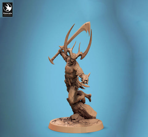Chaos Fiend Demon, Daemon, Devils, Eldritch Horror, DnD Unpainted Miniature| 28mm proxy size,32mm ,54mm,75mm,100mm Scales Dungeons & Dragons