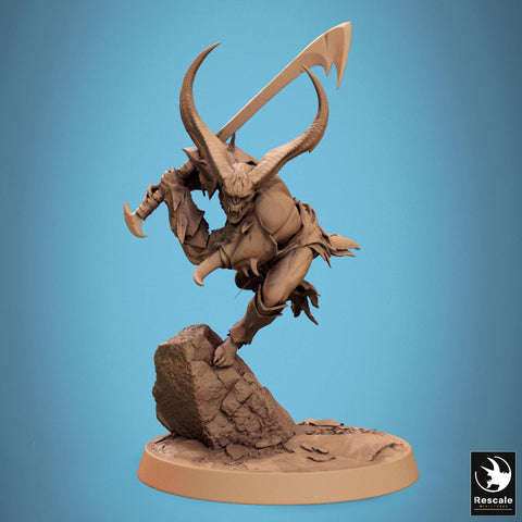 Chaos Fiend Demon, Daemon, Devils, Eldritch Horror, DnD Unpainted Miniature| 28mm proxy size,32mm ,54mm,75mm,100mm Scales Dungeons & Dragons
