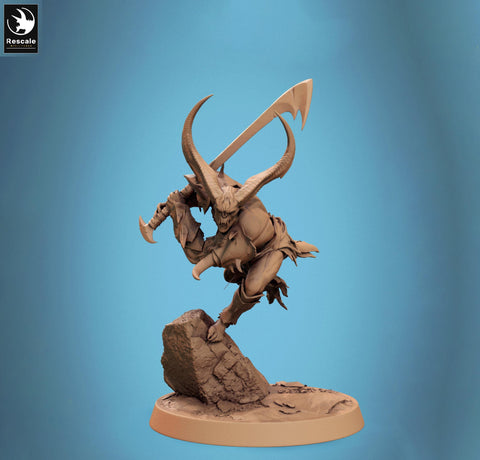 Chaos Fiend Demon, Daemon, Devils, Eldritch Horror, DnD Unpainted Miniature| 28mm proxy size,32mm ,54mm,75mm,100mm Scales Dungeons & Dragons