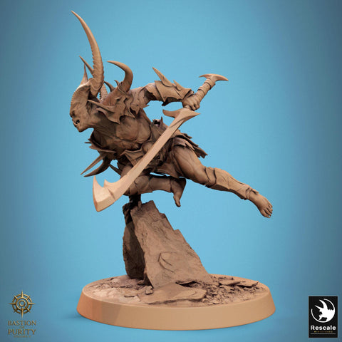 Chaos Fiend Demon, Daemon, Devils, Eldritch Horror, DnD Unpainted Miniature| 28mm proxy size,32mm ,54mm,75mm,100mm Scales Dungeons & Dragons