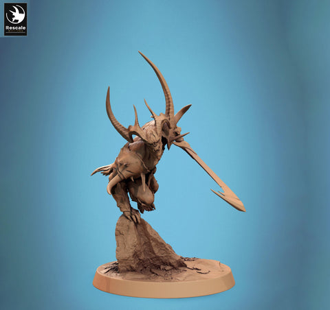 Chaos Fiend Demon, Daemon, Devils, Eldritch Horror, DnD Unpainted Miniature| 28mm proxy size,32mm ,54mm,75mm,100mm Scales Dungeons & Dragons