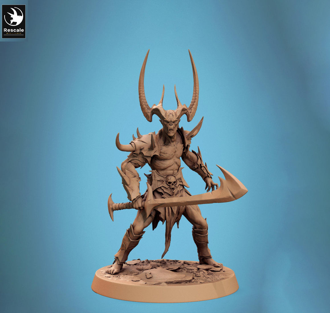 Chaos Fiend Demon, Daemon, Devils, Eldritch Horror, DnD Unpainted Miniature| 28mm proxy size,32mm ,54mm,75mm,100mm Scales Dungeons &amp; Dragons