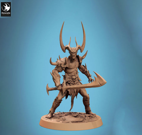 Chaos Fiend Demon, Daemon, Devils, Eldritch Horror, DnD Unpainted Miniature| 28mm proxy size,32mm ,54mm,75mm,100mm Scales Dungeons & Dragons