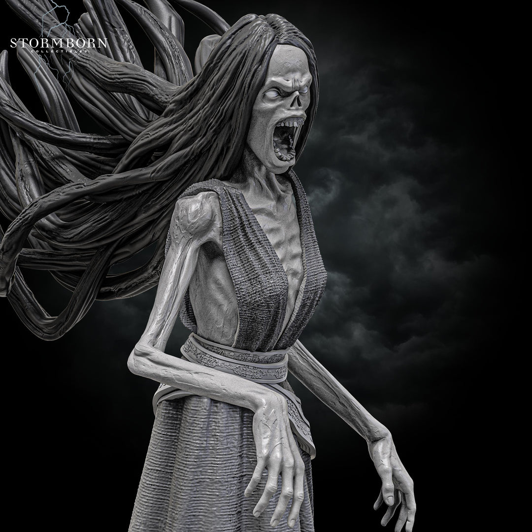 Undead Banshee, Wraith Unpainted | 28mm, 32mm,54mm, 75mm ,100mm Scale Resin Miniature | Dungeons &amp; Dragons 5e | Pathfinder