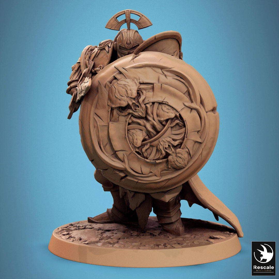 Paladin, Fighter, Sword n Shield PC/ NPC, DnD 5e Unpainted Miniature| 28mm, 32mm,54mm,75mm,100mm Scales | Dungeons &amp; Dragons | Pathfinder
