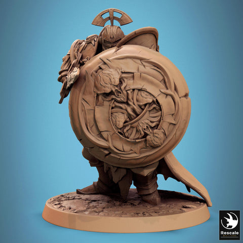 Paladin, Fighter, Sword n Shield PC/ NPC, DnD 5e Unpainted Miniature| 28mm, 32mm,54mm,75mm,100mm Scales | Dungeons & Dragons | Pathfinder