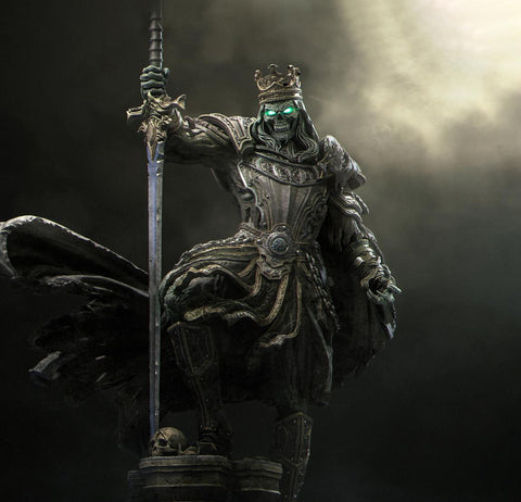 Death Knight Undead Lich Monster Unpainted Miniature | 28mm, 32mm, 54mm,75mm, 100mm Scales | Dungeons & Dragons Pathfinder | NERIKSON