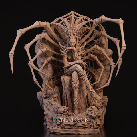 Spider Demon Queen, Lolth Dark Elf/Drow Diety NPC Unpainted DnD 5e |28mm,32mm,54mm,75mm,100mm Scales| Dungeons & Dragons Pathfinder|NERIKSON
