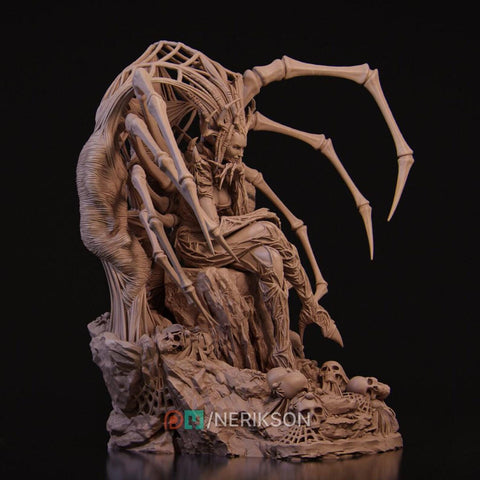 Spider Demon Queen, Lolth Dark Elf/Drow Diety NPC Unpainted DnD 5e |28mm,32mm,54mm,75mm,100mm Scales| Dungeons & Dragons Pathfinder|NERIKSON