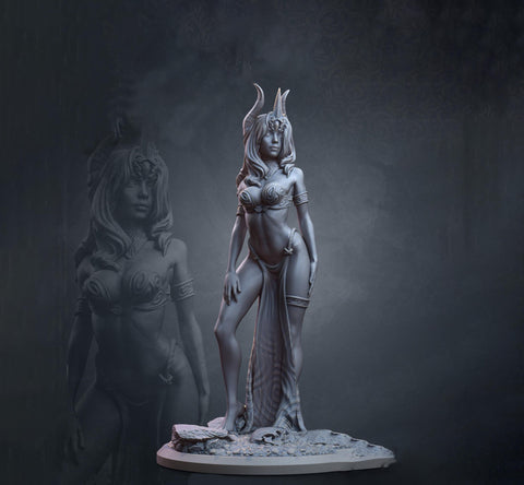 Human Female Sorcerer, Druid PC NPC NSFW Topless versions | 5 Sizes/ Scales | Unpainted Miniature