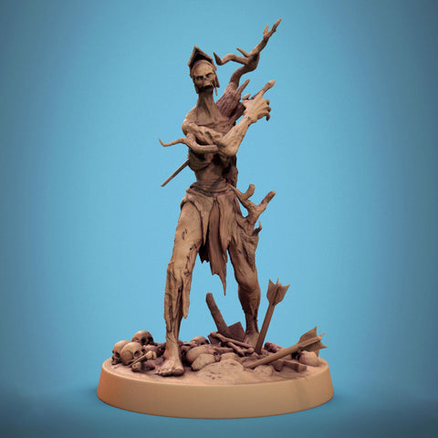 Zombie Warrior | Undead Unpainted miniature DnD | 5 Sizes /Scales| Pathfinder |