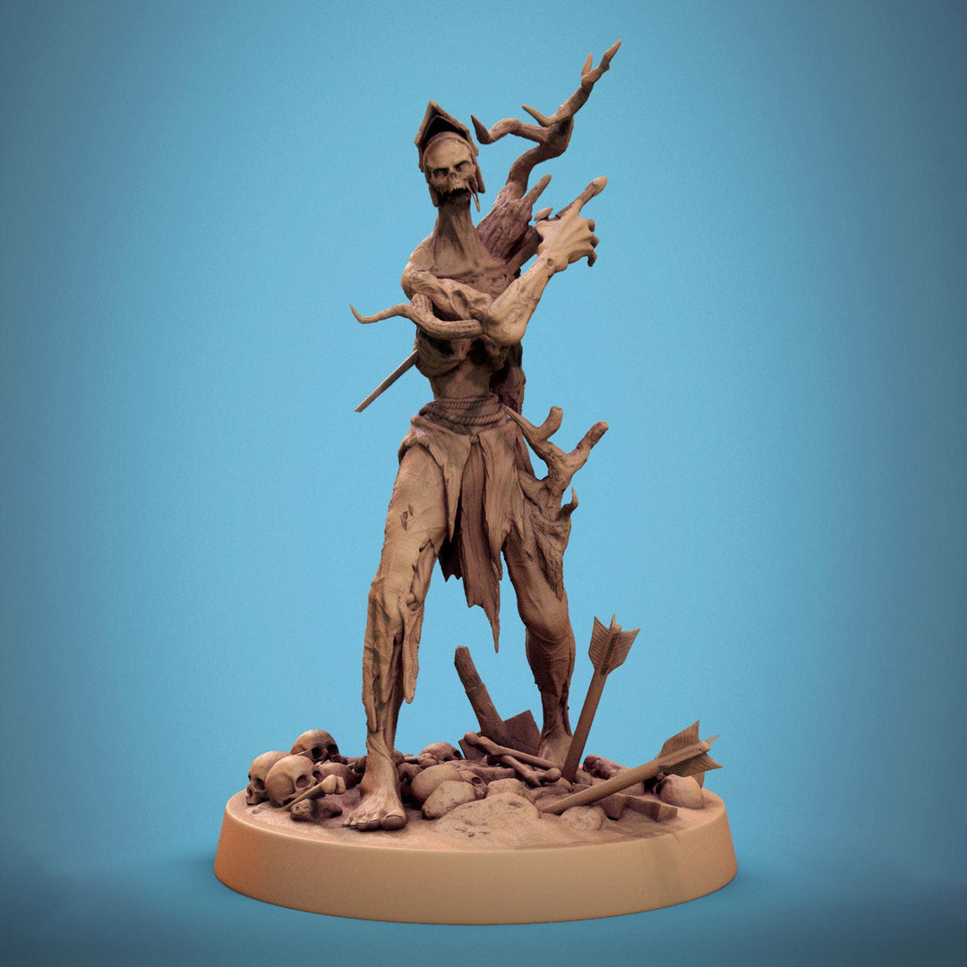 Zombie Warrior | Undead Unpainted miniature DnD | 5 Sizes /Scales| Pathfinder |
