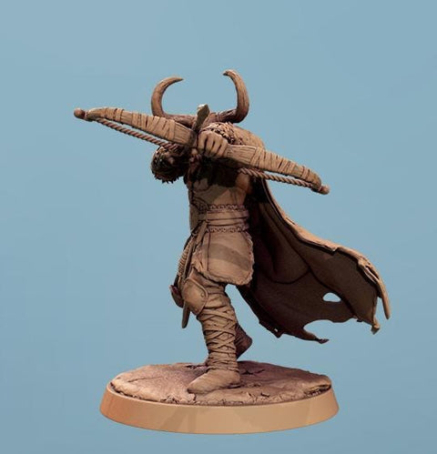 Barbarian Human / Goliath, Ranger,Fighter, with Bow, DnD Unpainted Miniature| 5 Sizes /Scales
