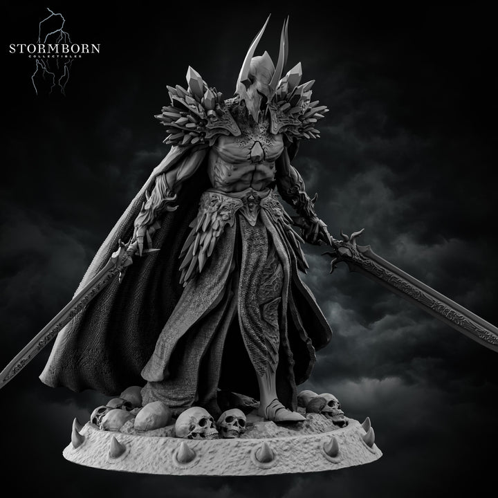 Death Knight, Oathbreaker Paladin Two Swords PC NPC | 28mm,32mm,54mm, 75mm, 100mm Scales| Dungeons &amp; Dragons| Pathfinder |