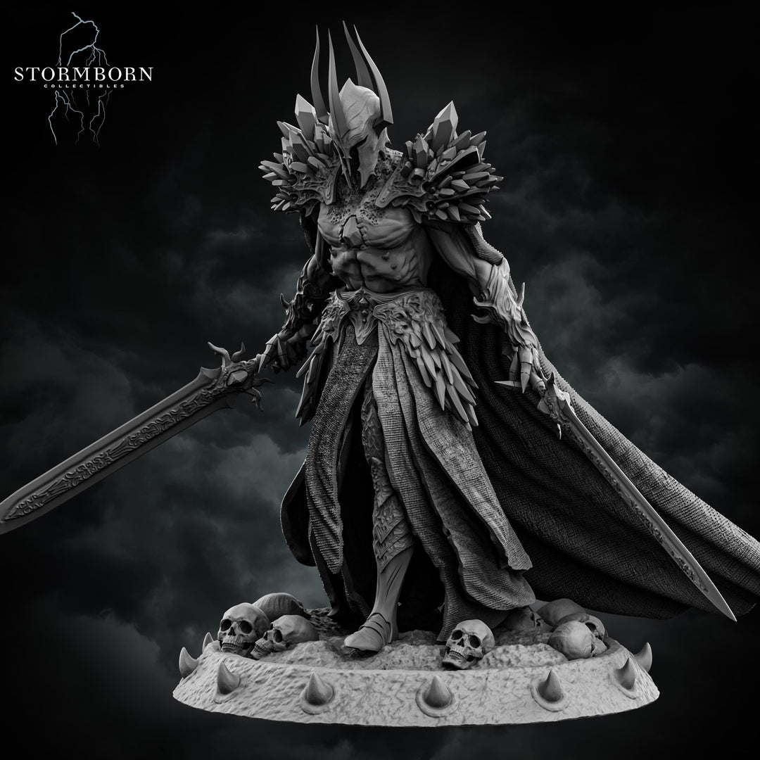 Death Knight, Oathbreaker Paladin Two Swords PC NPC | 28mm,32mm,54mm, 75mm, 100mm Scales| Dungeons &amp; Dragons| Pathfinder |