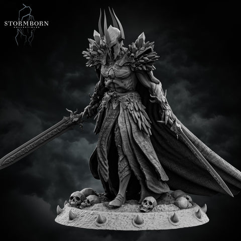 Death Knight, Oathbreaker Paladin Two Swords PC NPC | 28mm,32mm,54mm, 75mm, 100mm Scales| Dungeons & Dragons| Pathfinder |