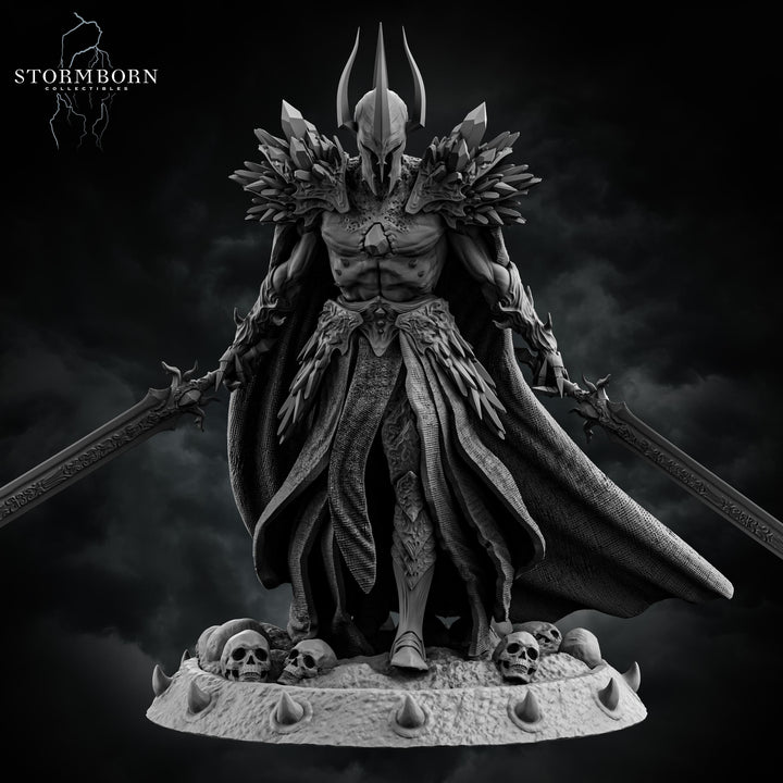 Death Knight, Oathbreaker Paladin Two Swords PC NPC | 28mm,32mm,54mm, 75mm, 100mm Scales| Dungeons &amp; Dragons| Pathfinder |
