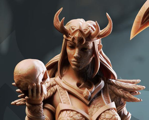 Human Female Sorcerer, Warlock Wizard | Unpainted Miniature | 5 Sizes /Scales | Pathfinder Figure | DnD