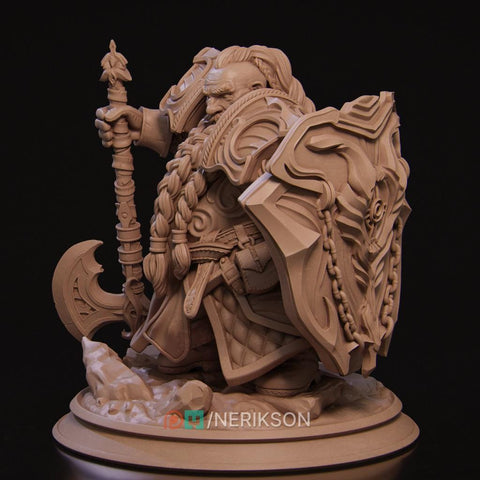 Dwarf Fighter, Paladin, Battle Master PC /NPC UNPAINTED D&D| 5 Sizes/Scales