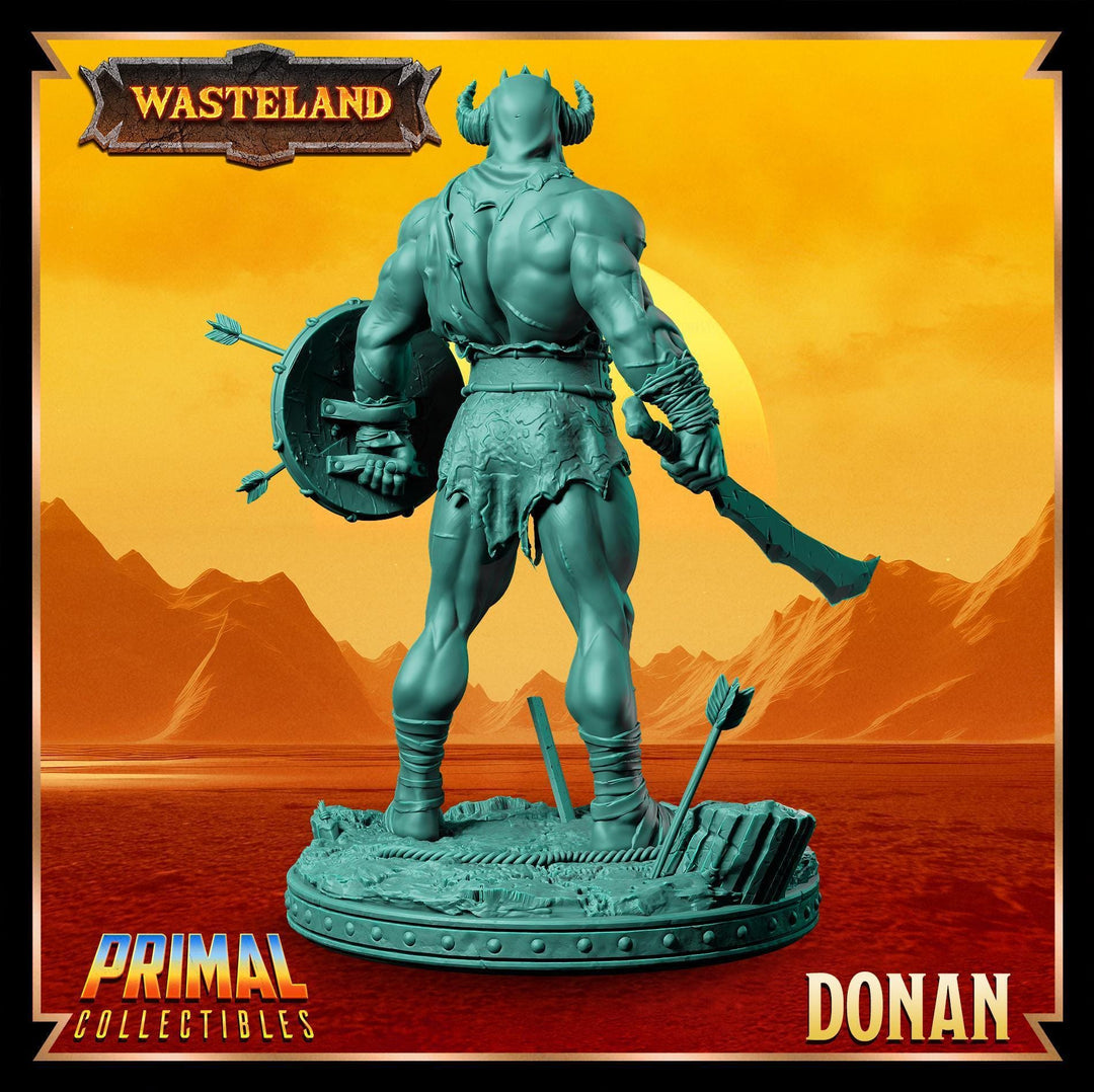 Legendary Barbarian with Sword and Shield | 28mm,32mm,54mm,75mm, 100mm Scale | Resin figurine Statue Miniature | Dungeons &amp; Dragons 5e |