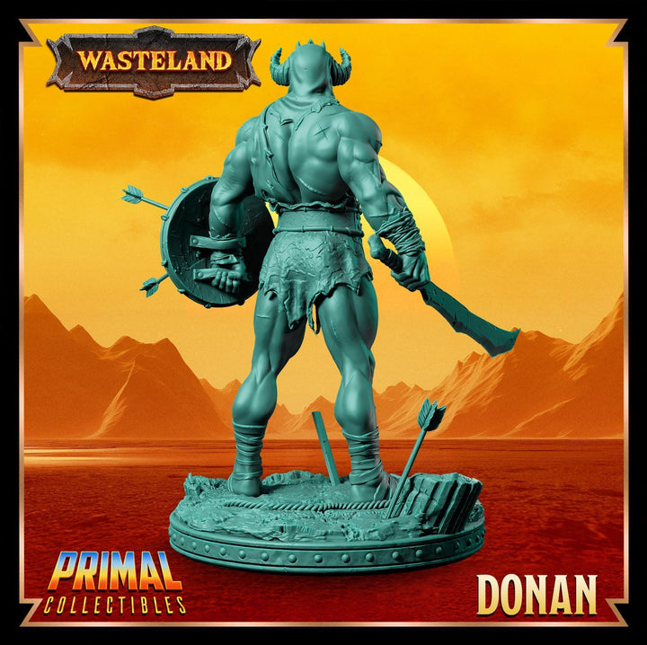 Legendary Barbarian with Sword and Shield | 28mm,32mm,54mm,75mm, 100mm Scale | Resin figurine Statue Miniature | Dungeons &amp; Dragons 5e |