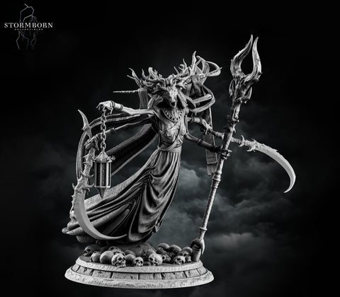 Undead Banshee Queen, Wraith Unpainted | 28mm, 32mm,54mm, 75mm ,100mm Scale Resin Miniature | Dungeons and Dragons 5e | Pathfinder